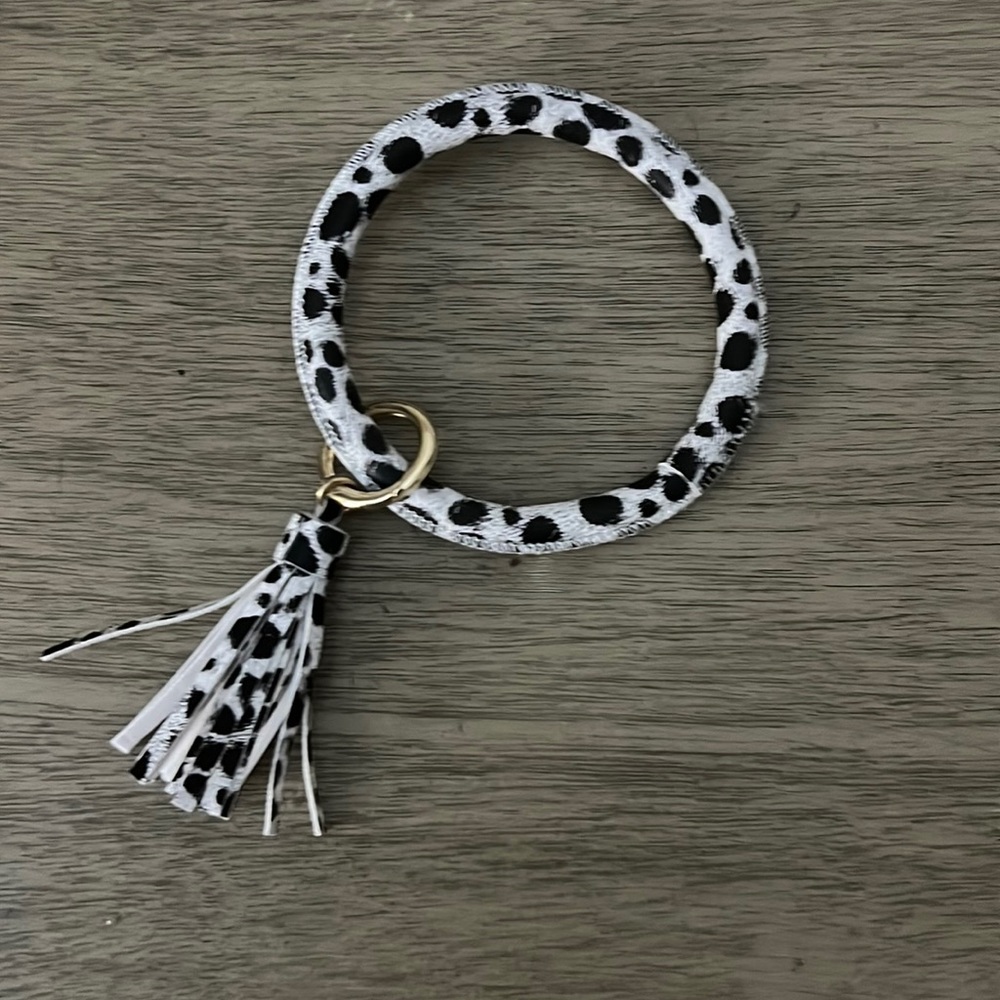 Dalmatian wrist keychain